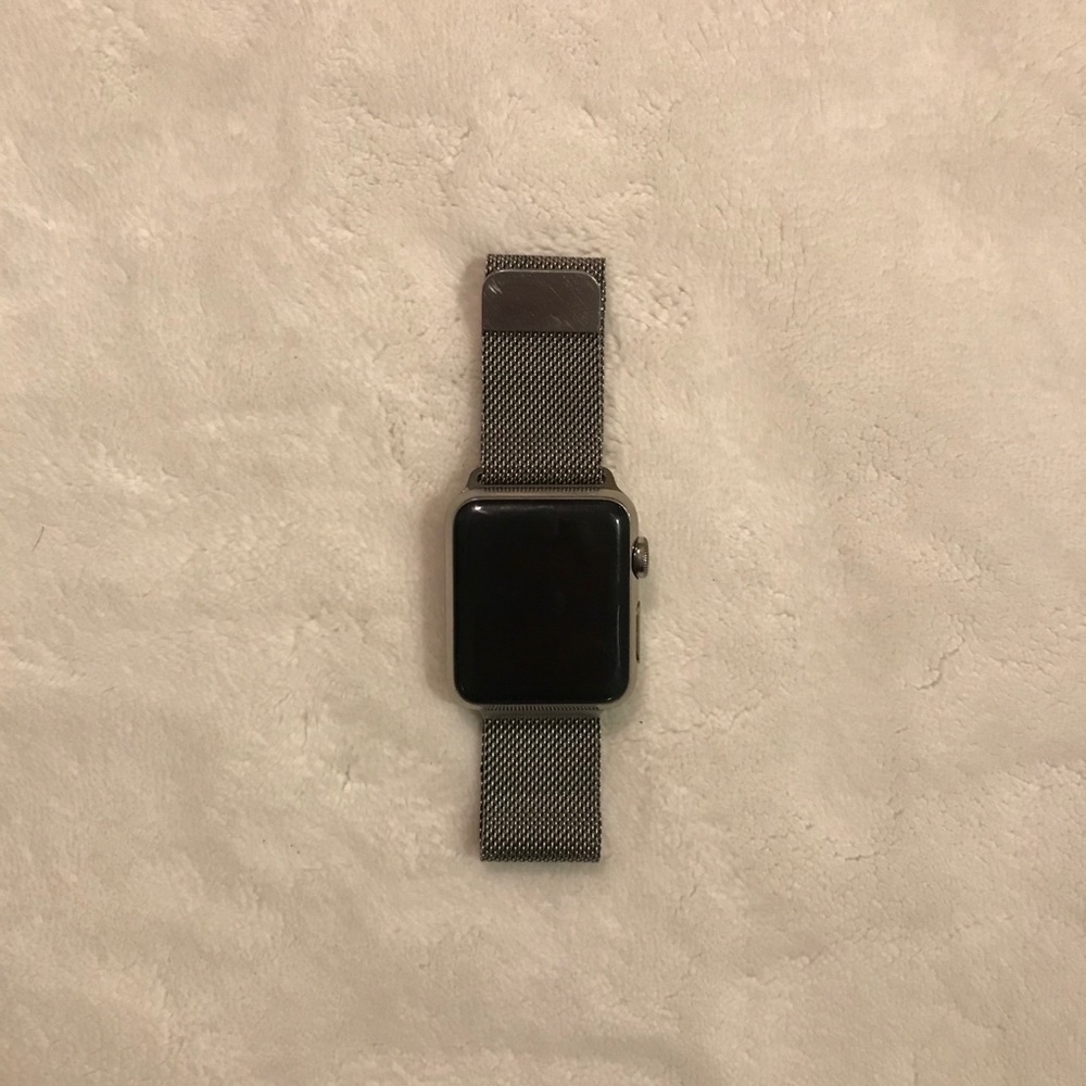 silver milanese band for apple watch